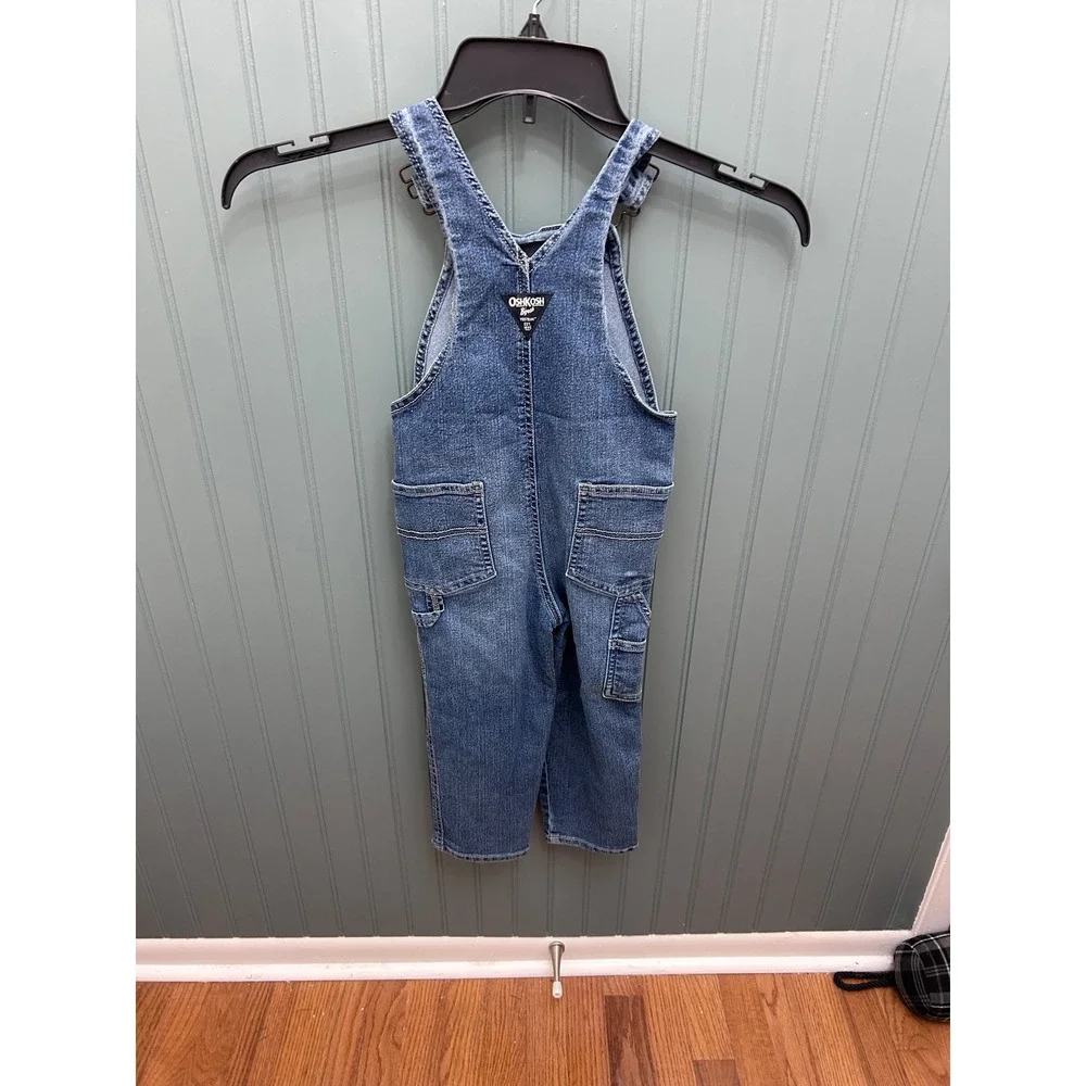 OshKosh B'gosh Denim Overalls‎ Toddler Kids Size 4 Blue Bib Pants